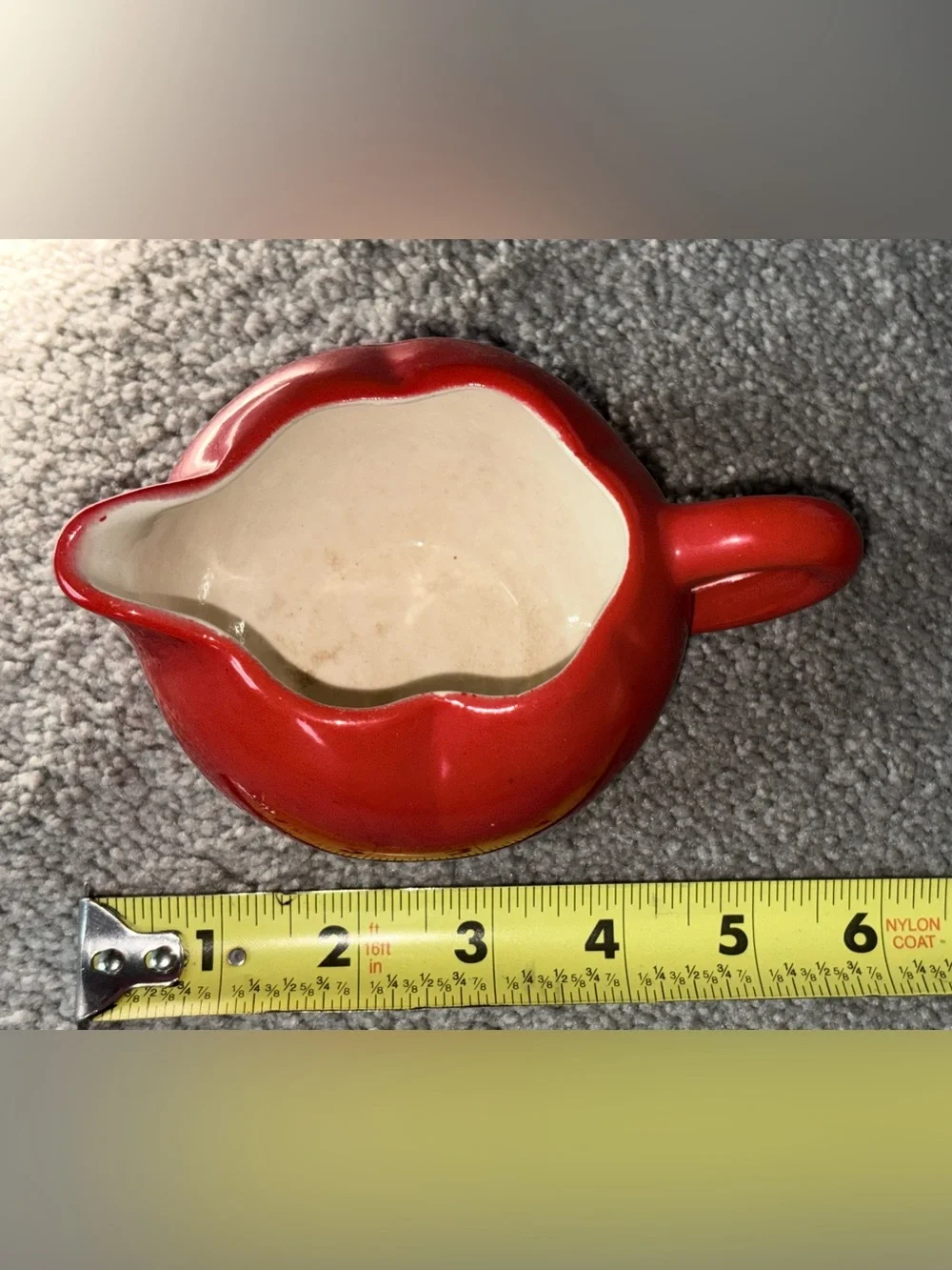 Pantry Parade Red Tomato Ceramic Sugar Bowl & Creamer w/Salt & Pepper Shakers